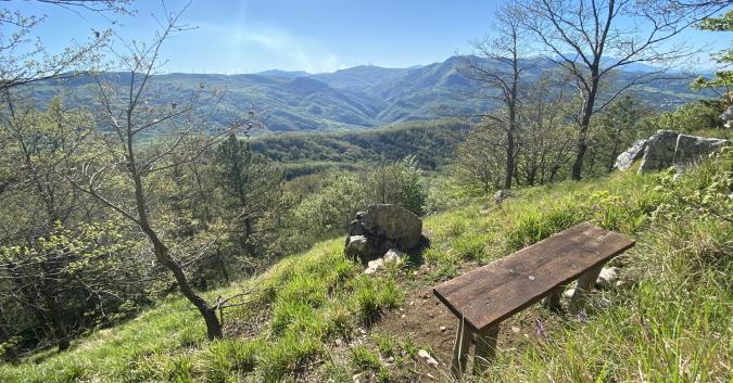 Punto panoramico sul sentiero verso Colle Carunchina