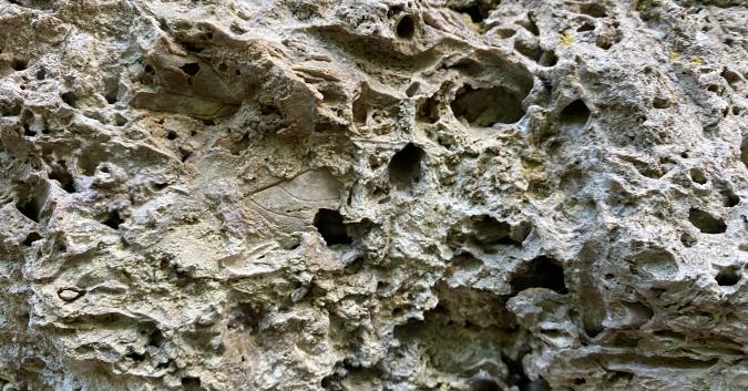 Affioramenti di travertino